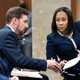 Fulton County District Attorney Fani Willis, right, during proceedings to seat a special grand jury to look into efforts to overturn the 2020 election results, in Atlanta in May.